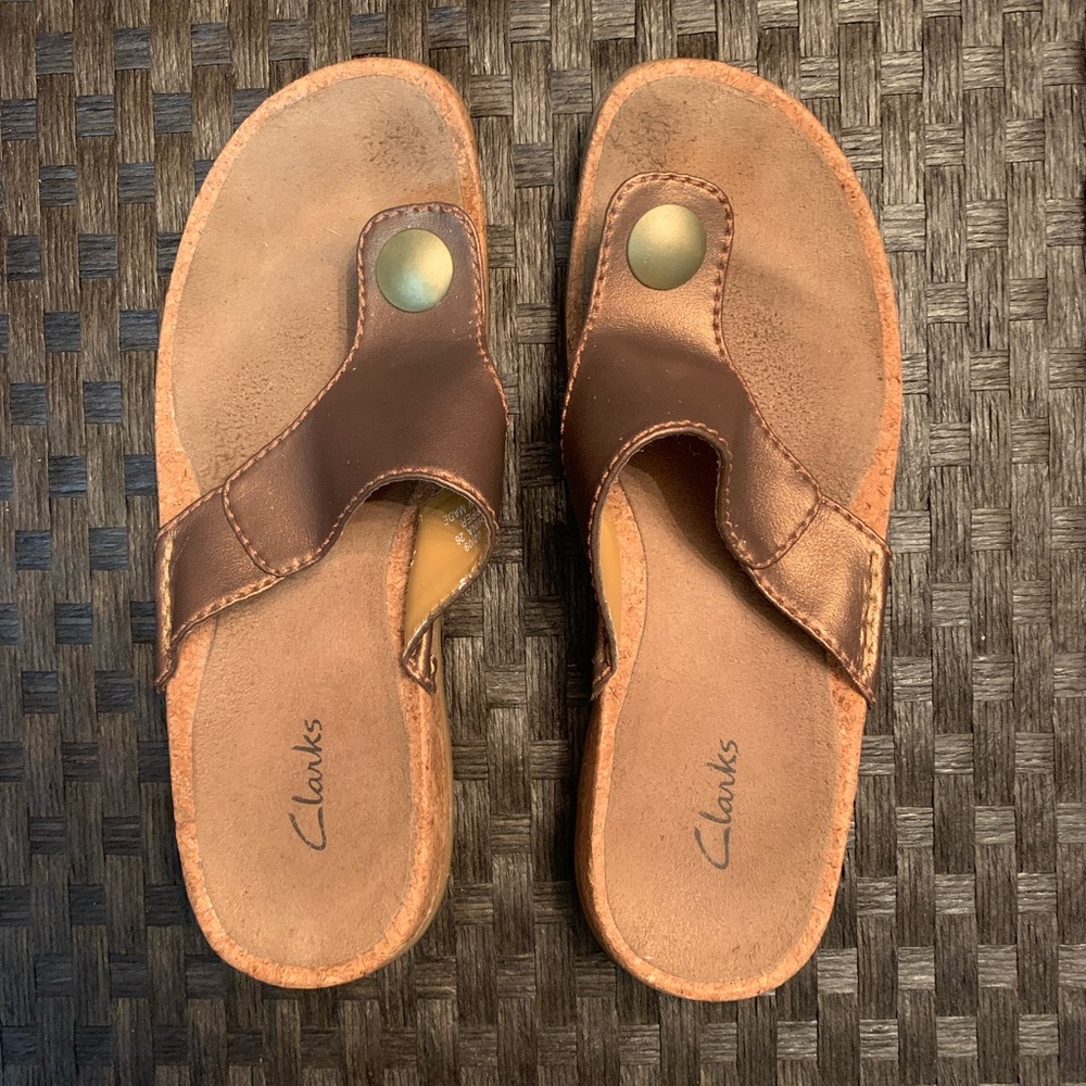 Clarks Cork Thong Flip Flop Sandal